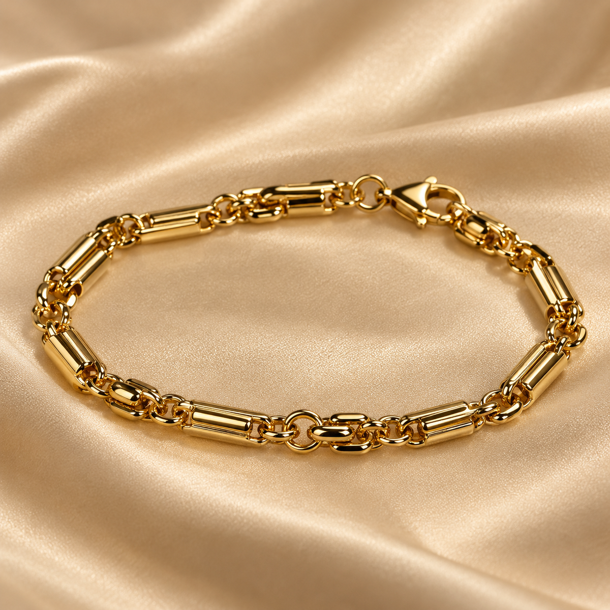 9ct Yellow Gold Fancy Link Bracelet