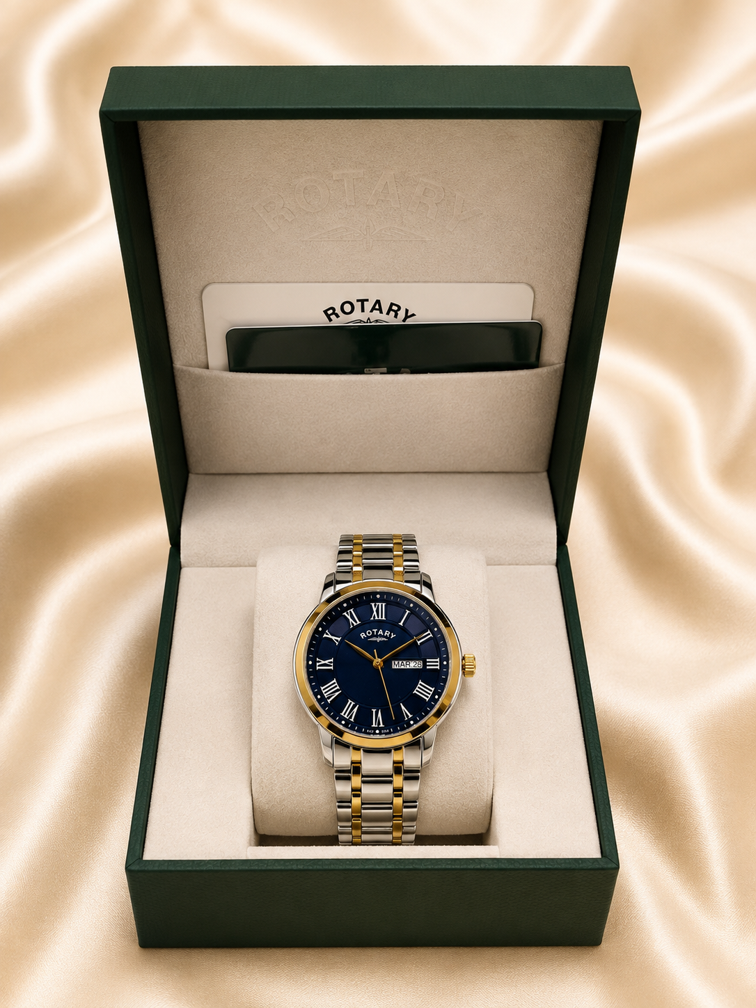 Men’s Rotary Two-Tone Midnight Dial Watch