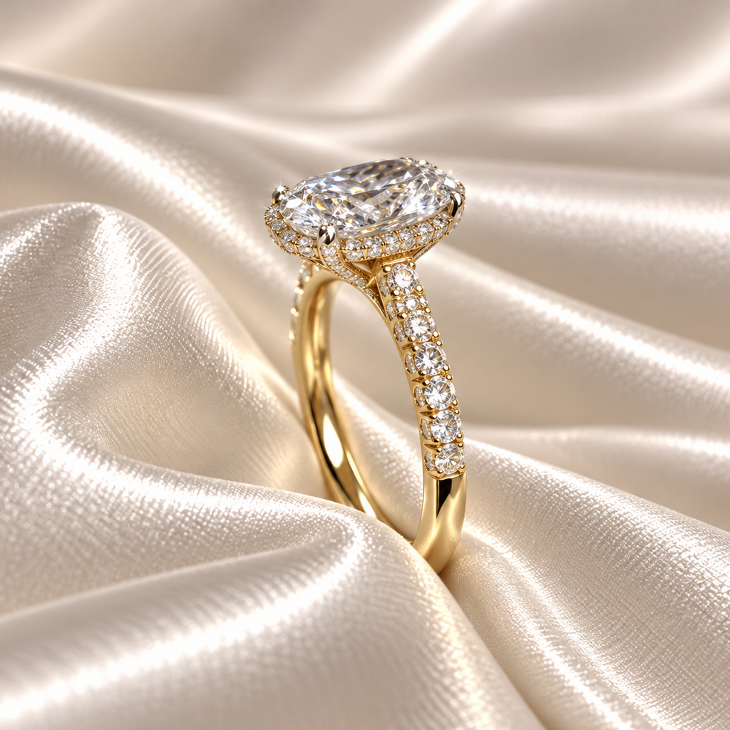 18ct Oval Lab-Grown Diamond Ring