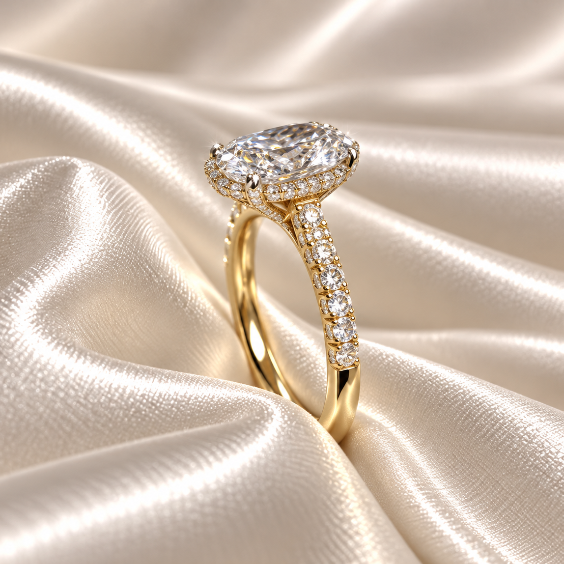 18ct Oval Lab-Grown Diamond Ring