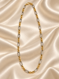 9ct Yellow & White Gold Linked Chain Necklace