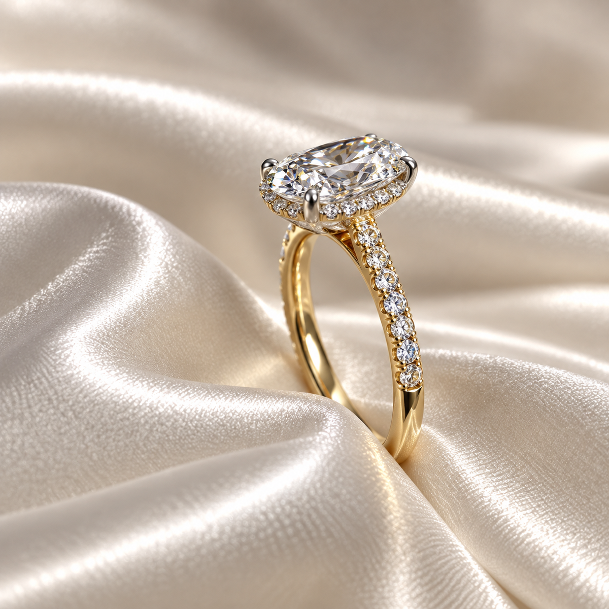 18ct Oval Lab-Grown Diamond Ring
