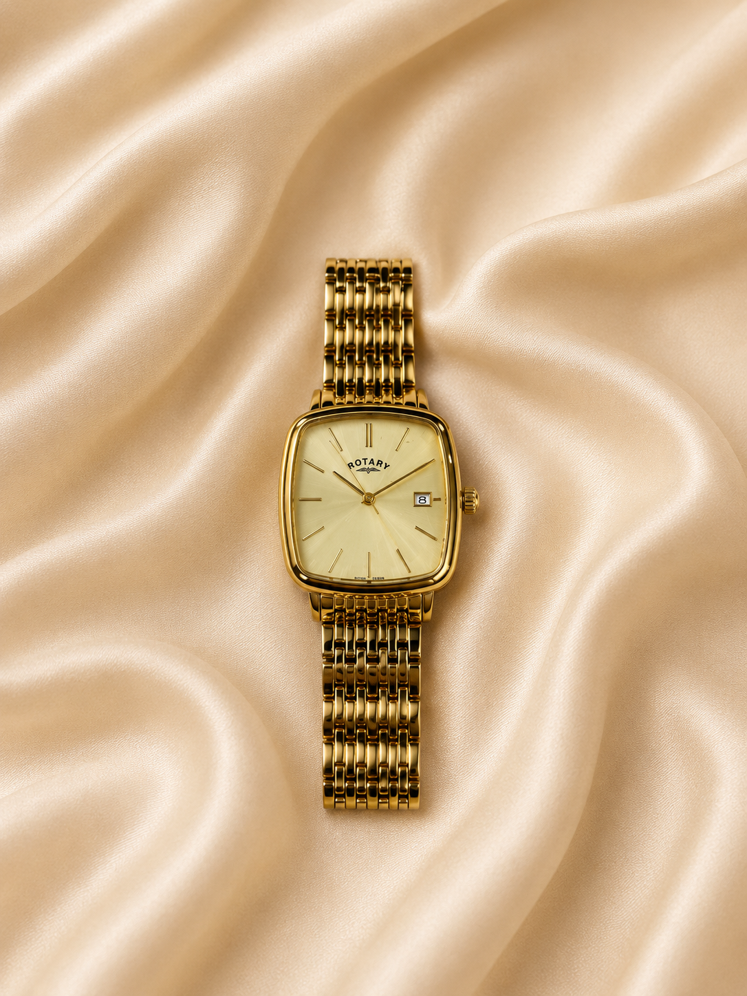 Men’s Rotary Gold-Tone Champagne Dial Watch