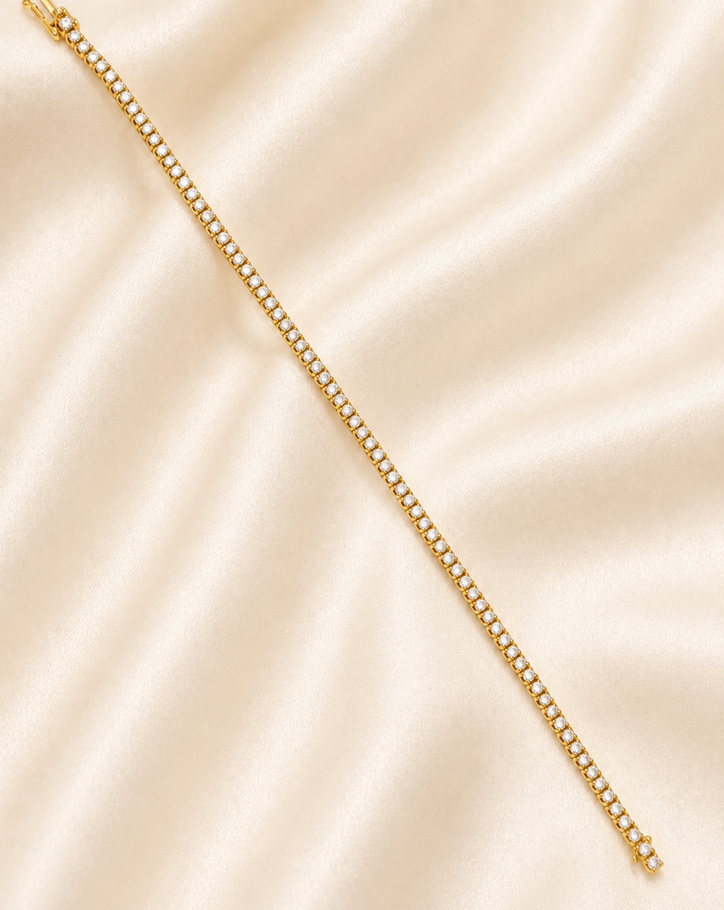 9ct Gold Lab-Grown Diamond Tennis Bracelet