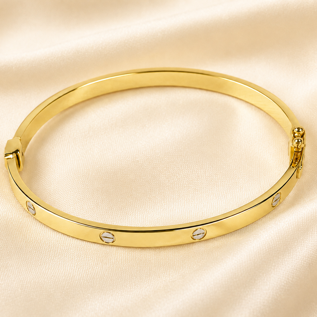 9ct Gold Polished Hinged Bangle