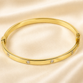 9ct Gold Polished Hinged Bangle