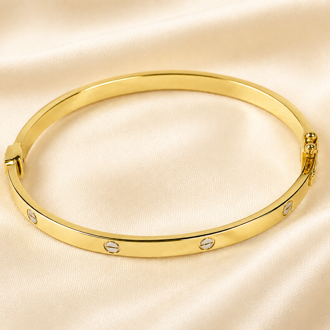 9ct Gold Polished Hinged Bangle