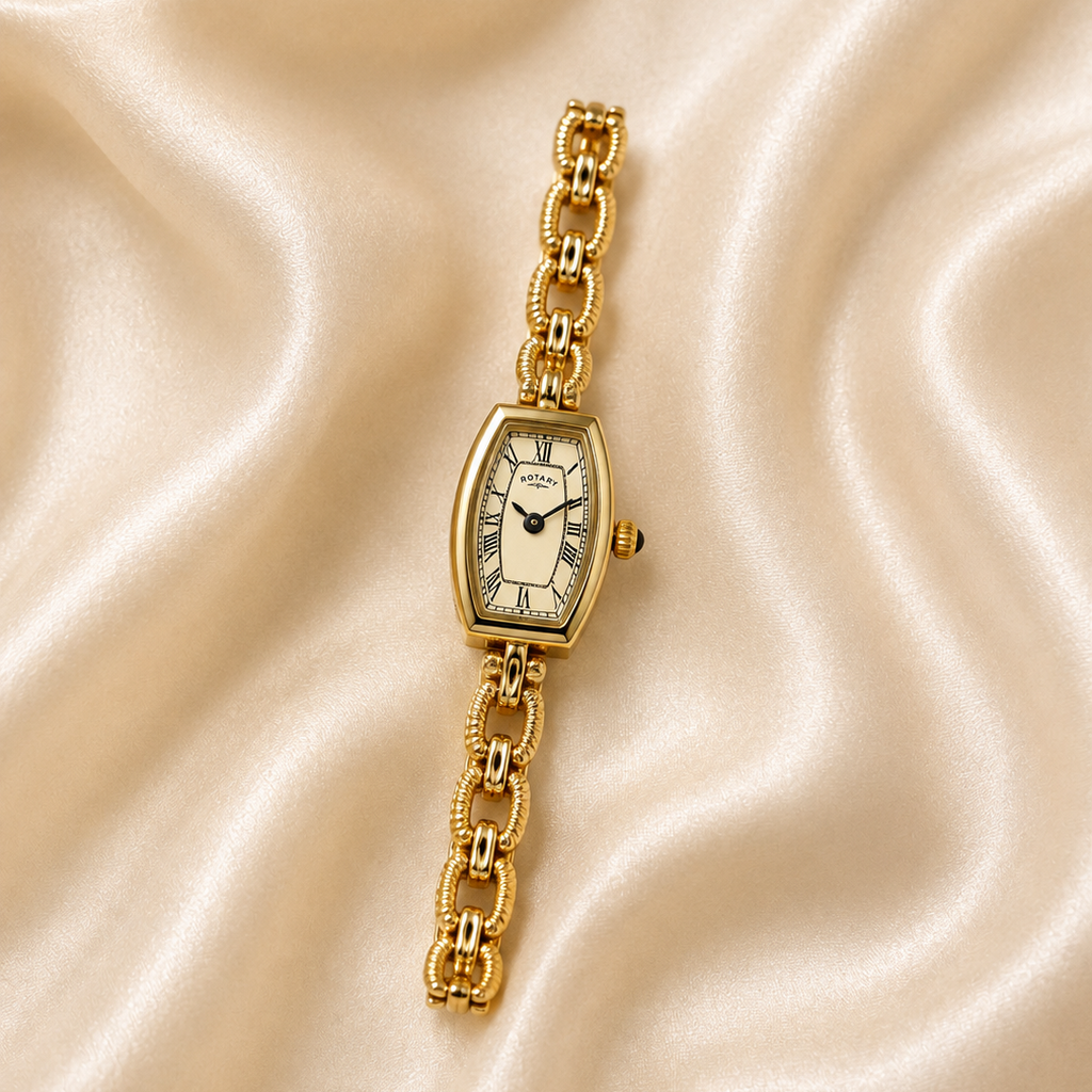 Ladies Gold-Tone Rotary Bracelet Watch