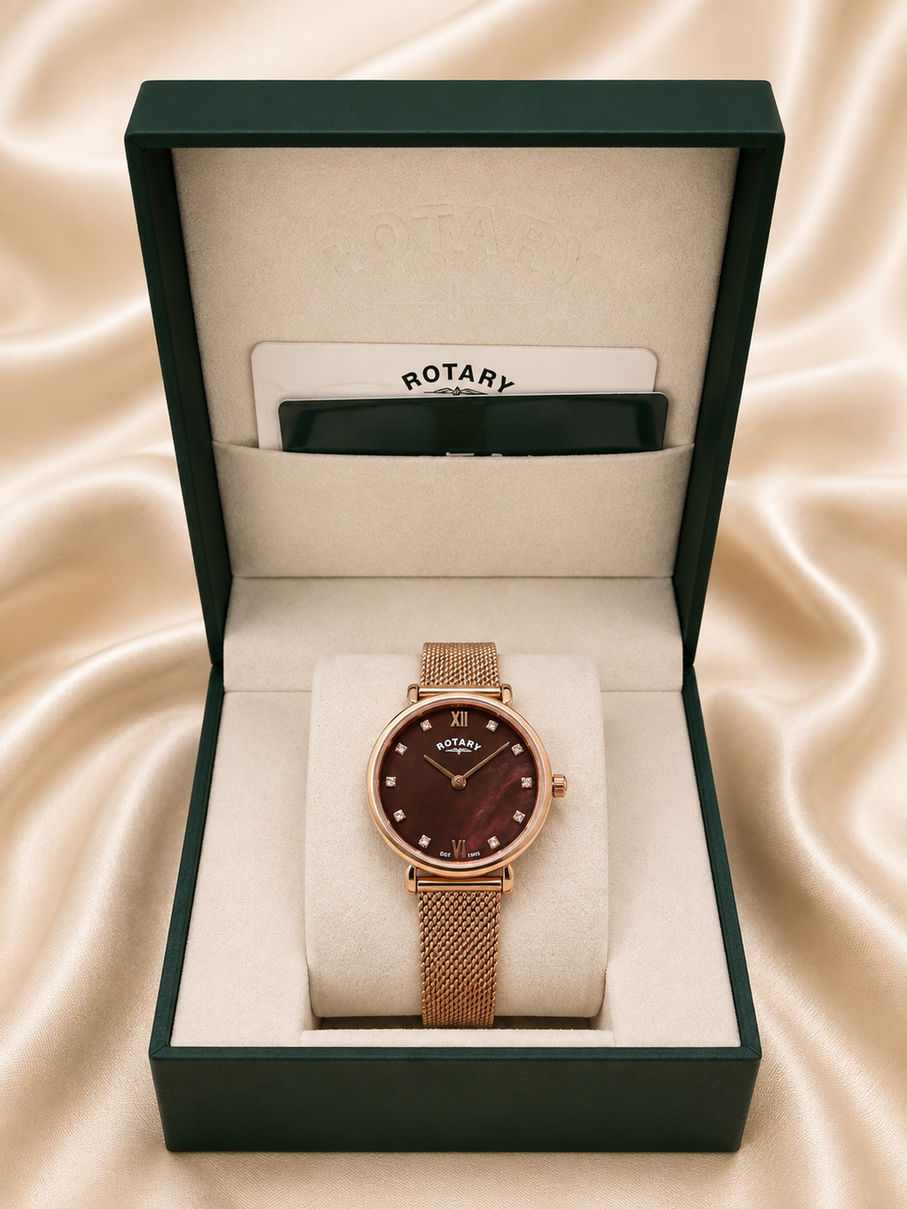 Ladies Rotary Rose Gold-Tone Watch