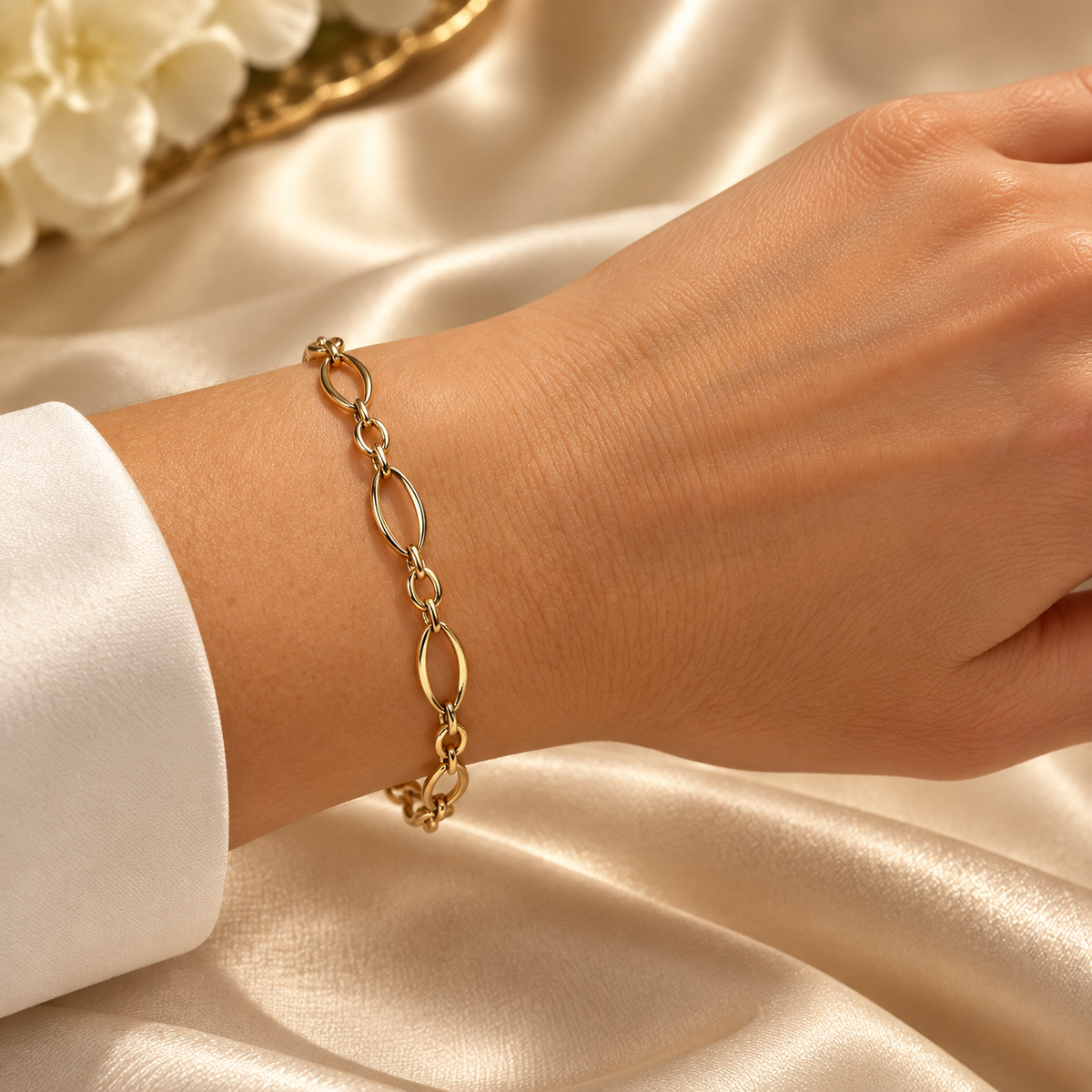 9ct Gold Oval Link Bracelet