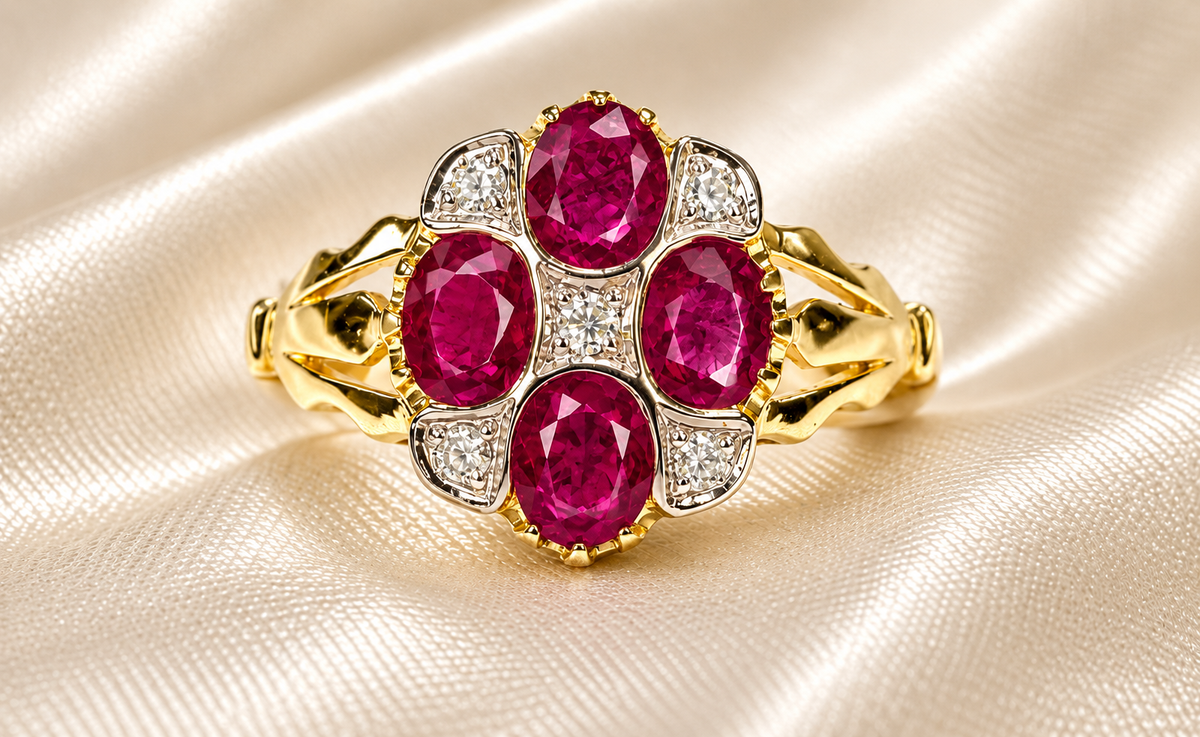 Yellow Gold Ruby & Diamond Ring