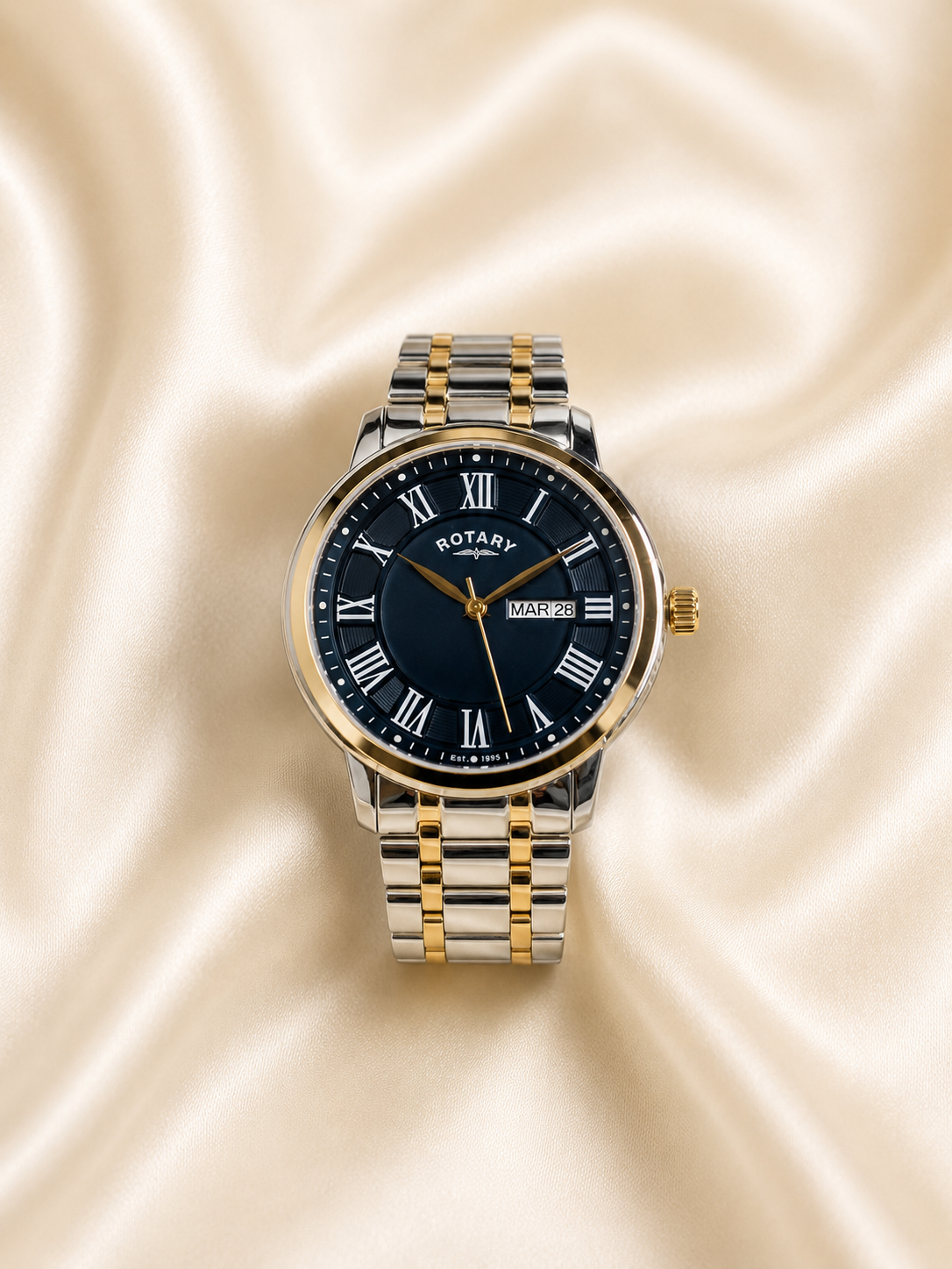 Men’s Rotary Two-Tone Midnight Dial Watch
