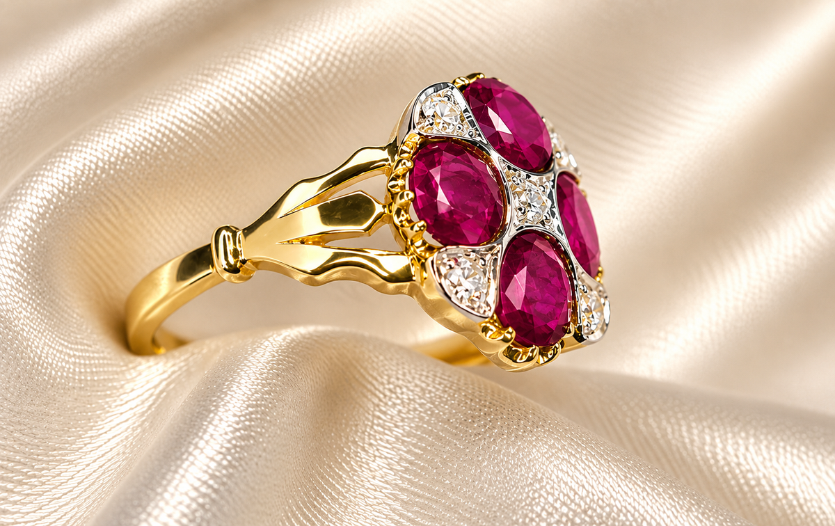 Yellow Gold Ruby & Diamond Ring