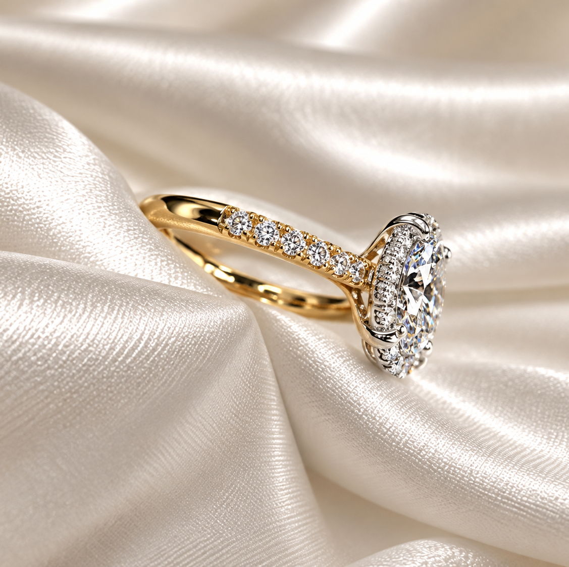 18ct Oval Lab-Grown Diamond Ring