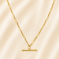 Gold T-Bar Chain Necklace