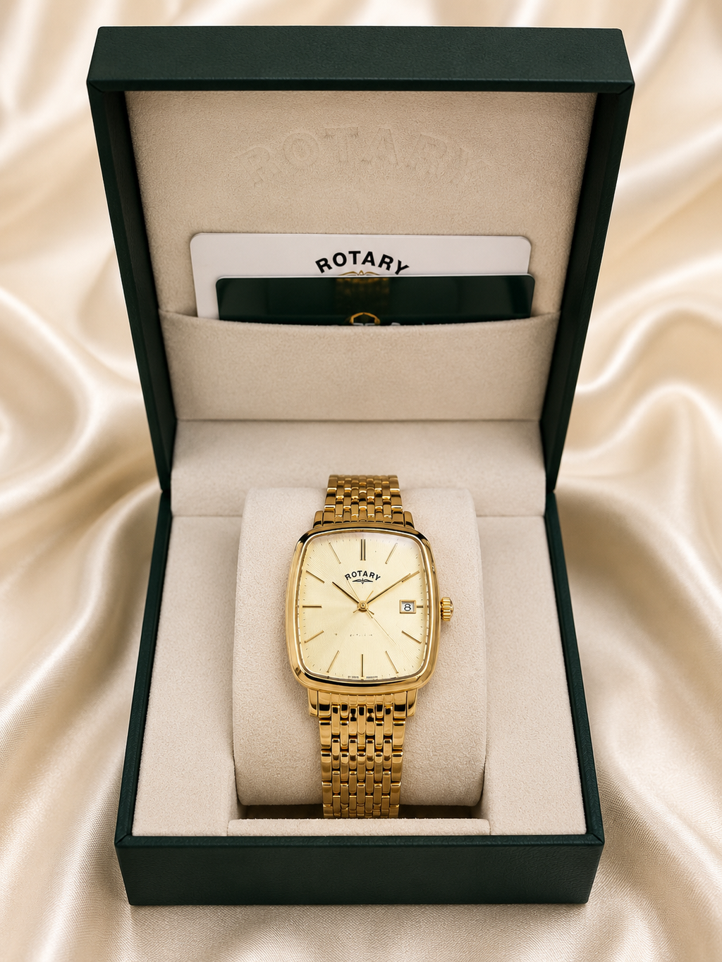 Men’s Rotary Gold-Tone Champagne Dial Watch
