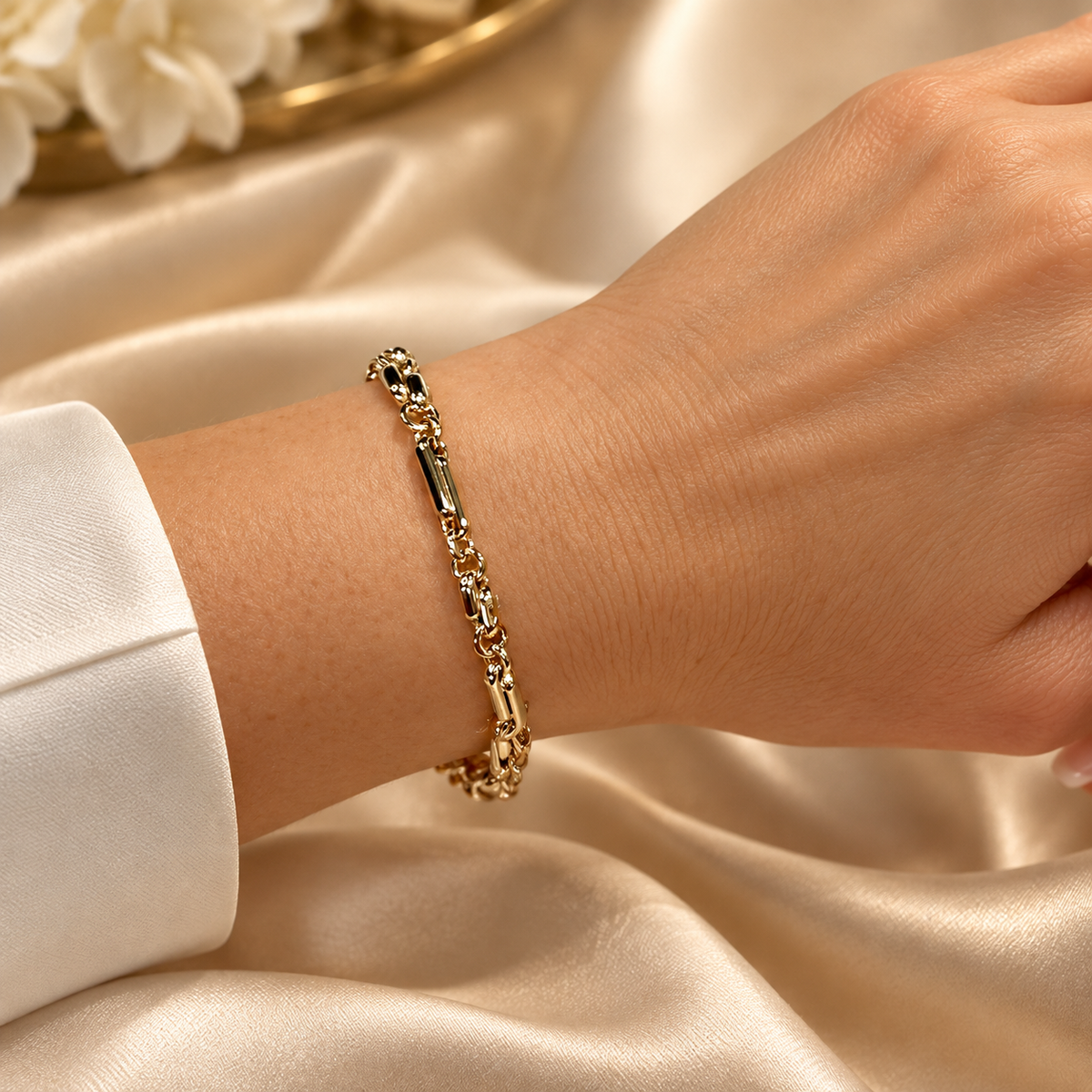 9ct Yellow Gold Fancy Link Bracelet