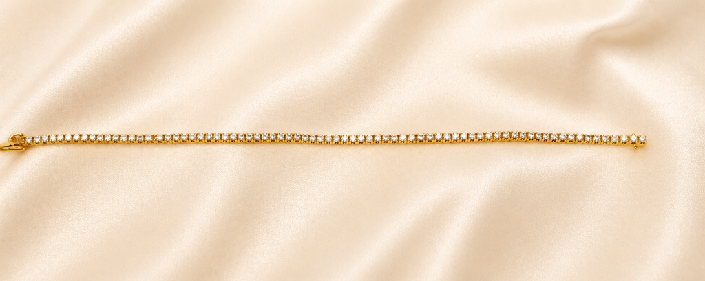 9ct Gold Lab-Grown Diamond Tennis Bracelet