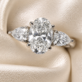 18ct White Gold Lab-Grown Diamond Three-Stone Ring