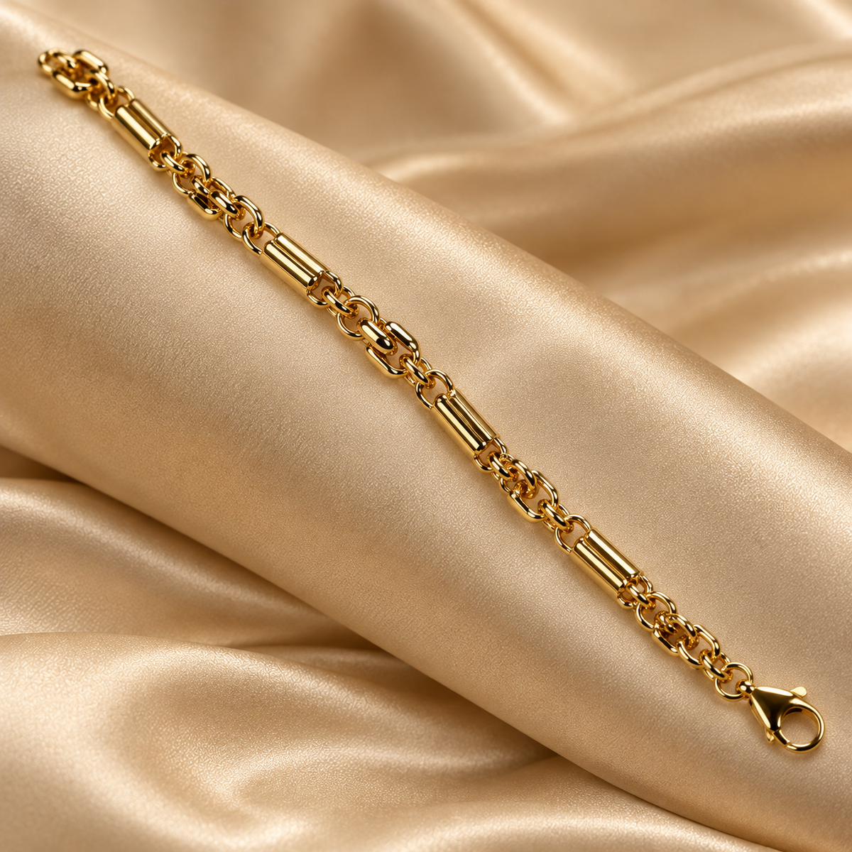 9ct Yellow Gold Fancy Link Bracelet