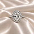 Platinum Lab-Grown Diamond Cluster Ring