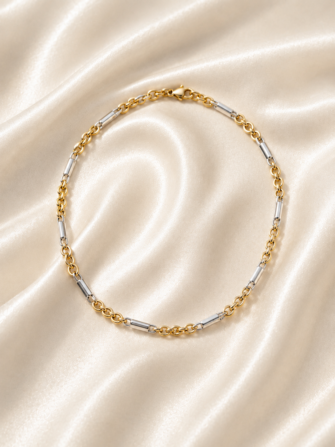 Yellow & White Gold Link Necklace