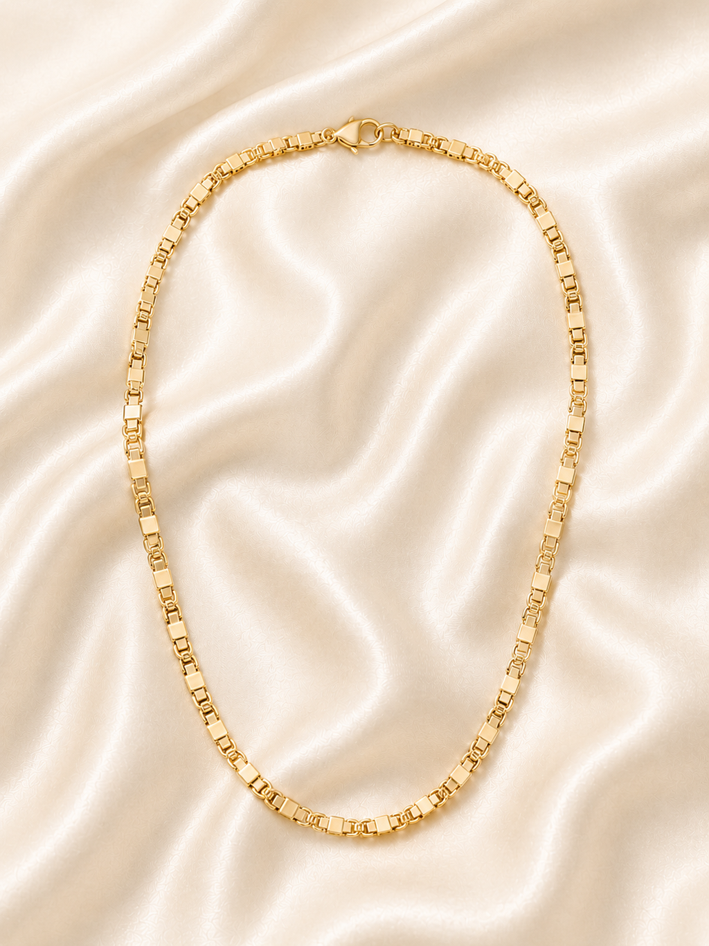 Gold Geometric Link Necklace