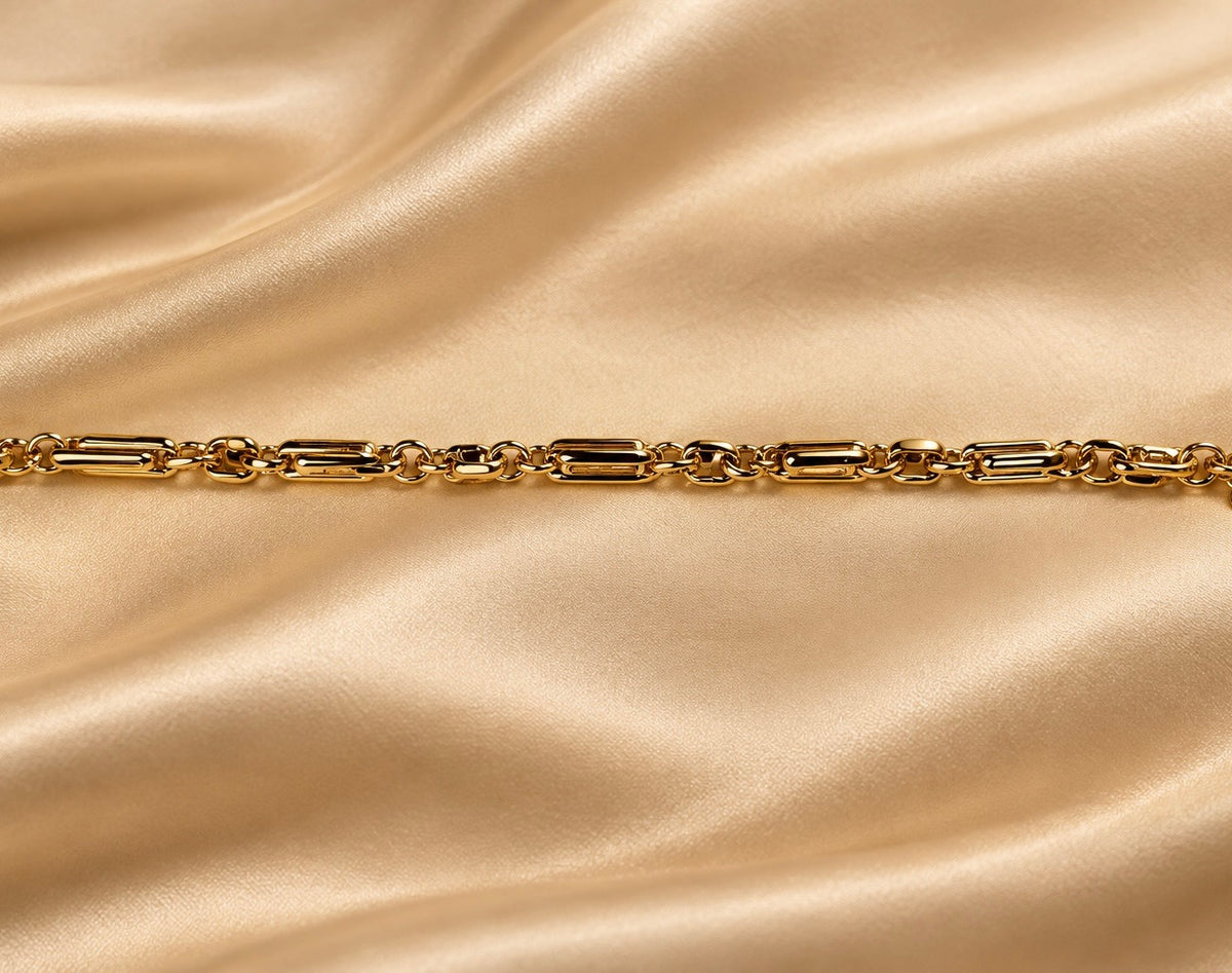 9ct Yellow Gold Fancy Link Bracelet