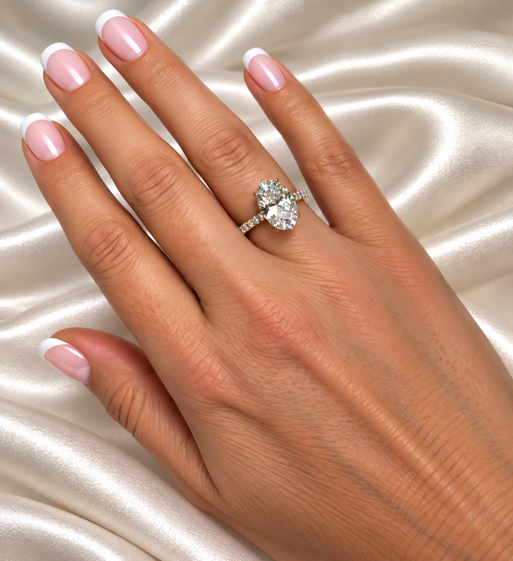 18ct Oval Lab-Grown Diamond Ring